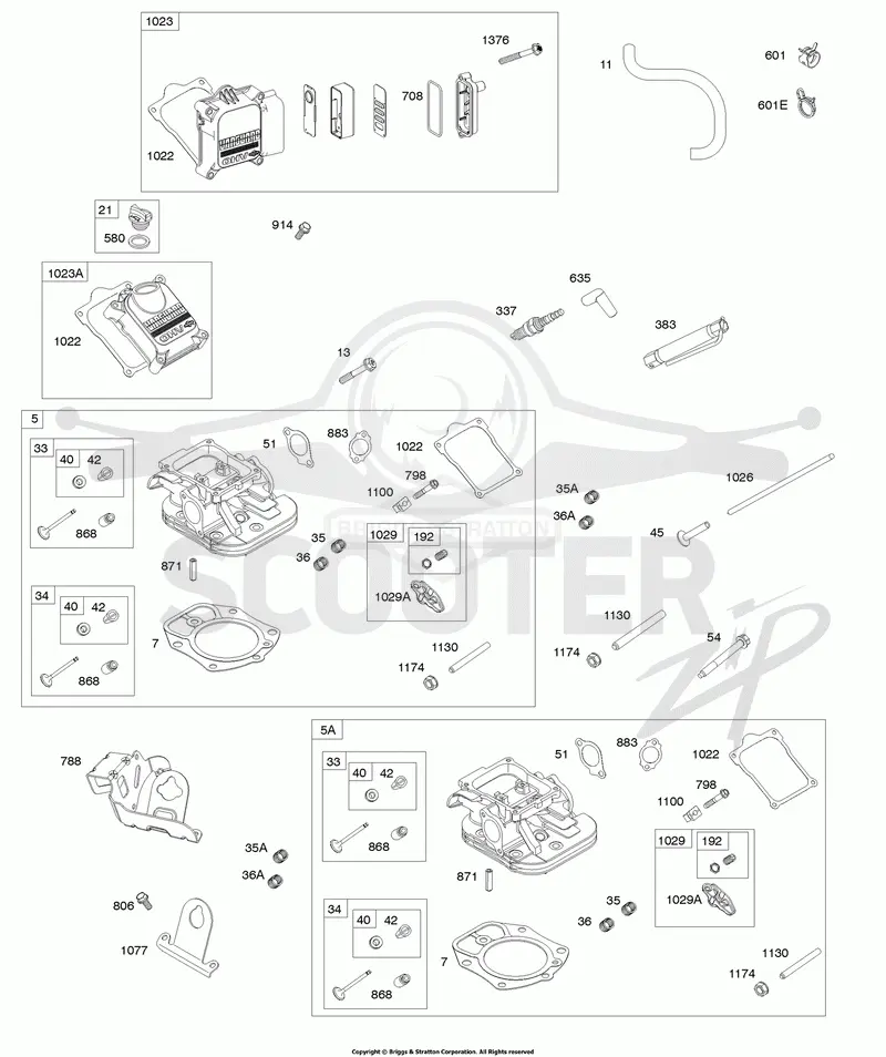 Cylinder Heads, Rocker Covers, Lift Brackets