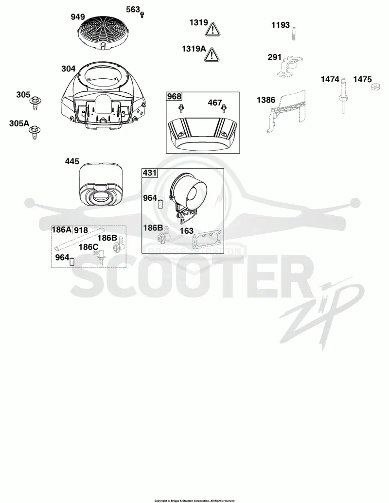 Blower Housing and Air Cleaner Group