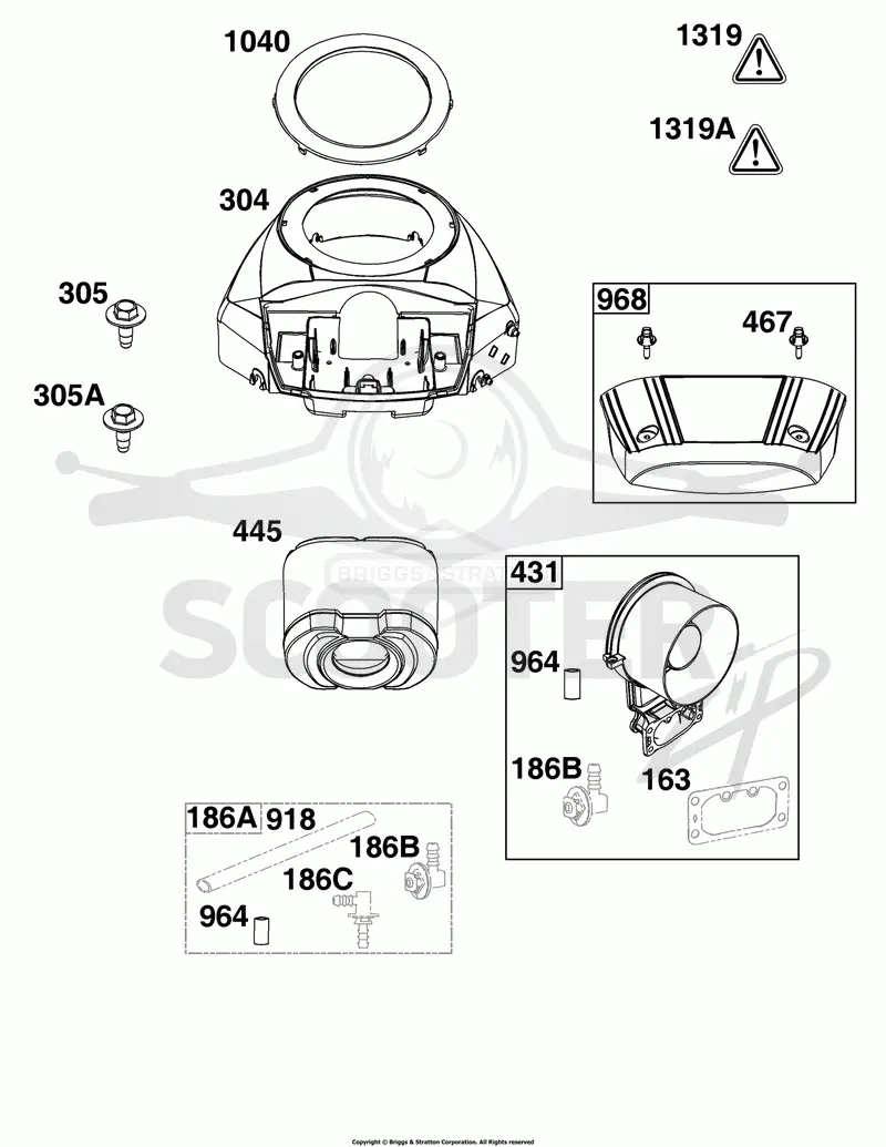 Blower Housing and Air Cleaner Group