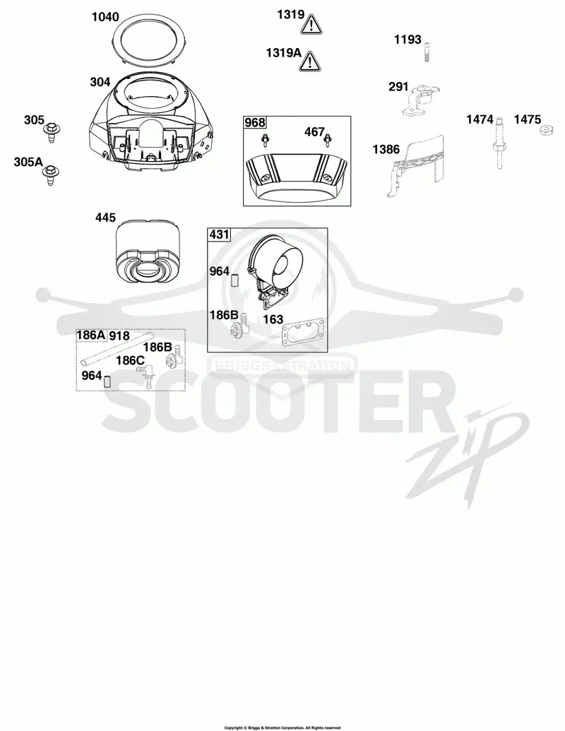 Blower Housing and Air Cleaner Group