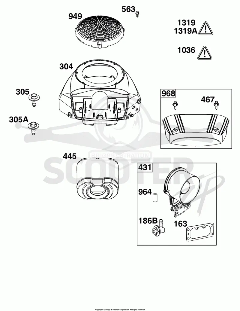 Blower Housing and Air Cleaner Group