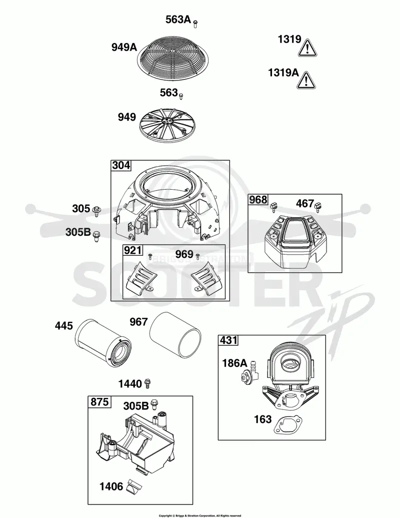 Blower Housing and Air Cleaner Group
