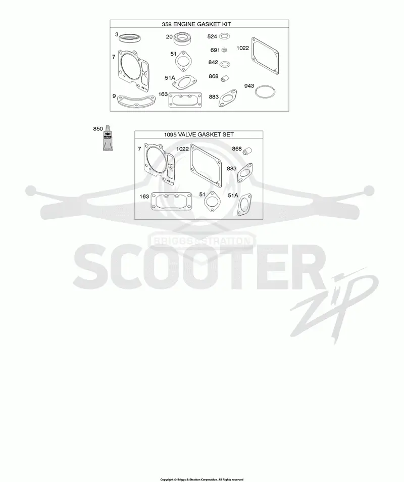 Engine Gasket Kit, Valve Gasket Set