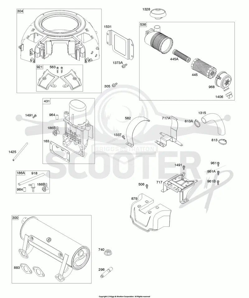 Blower Housing, Air Cleaner, Muffler