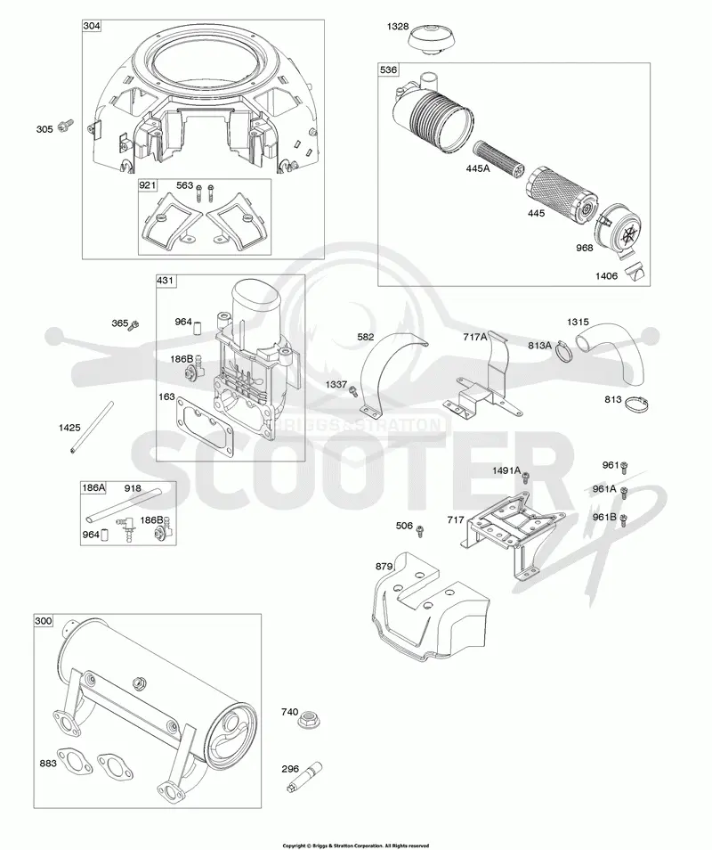 Blower Housing, Air Cleaner, Muffler