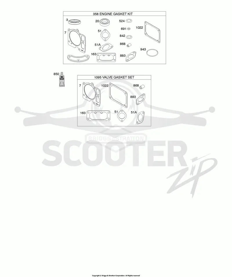 Engine Gasket Kit, Valve Gasket Set