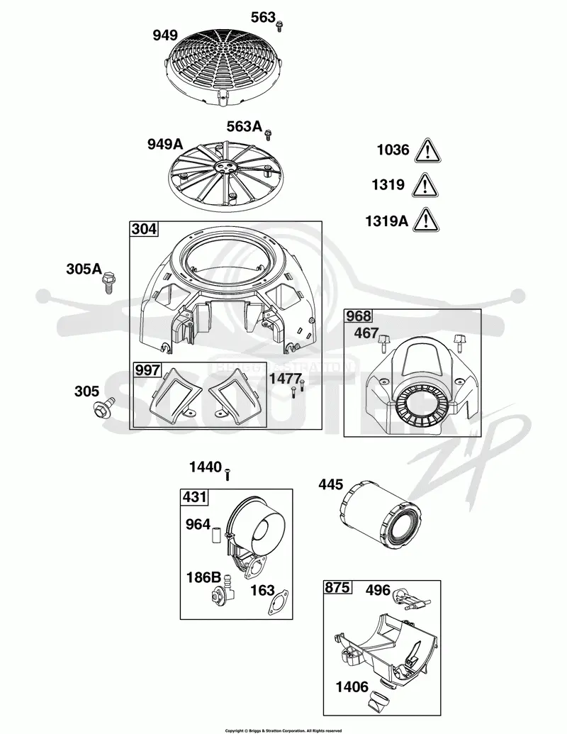 Blower Housing and Air Cleaner Group