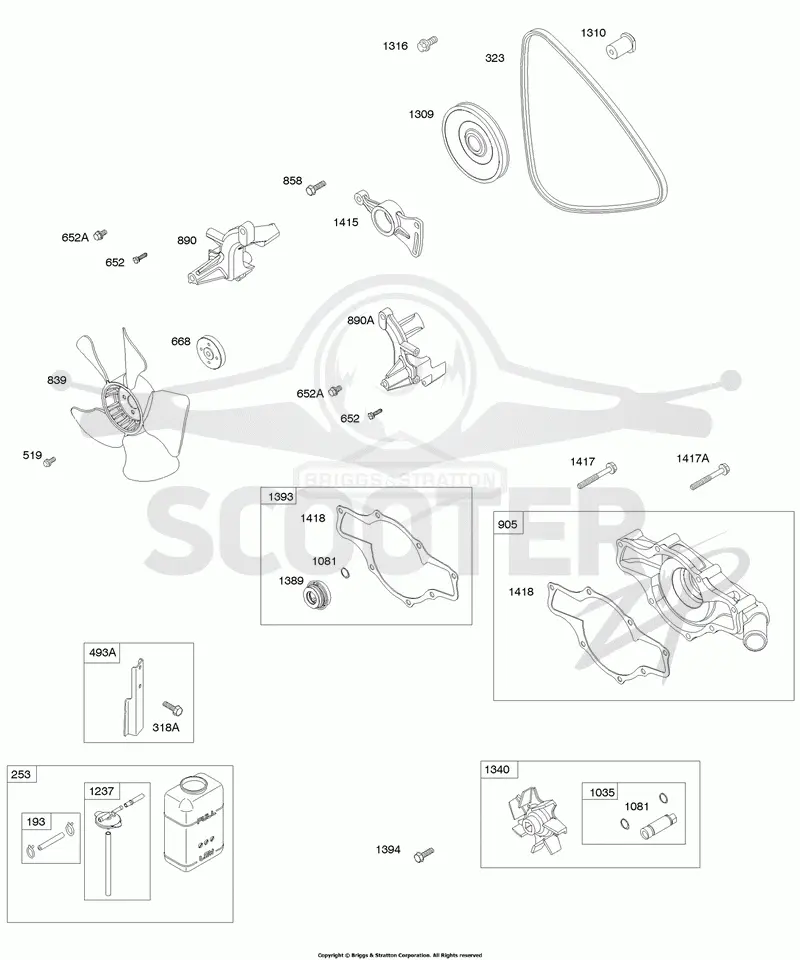 Radiator Fan, Water Pump, V-Belt