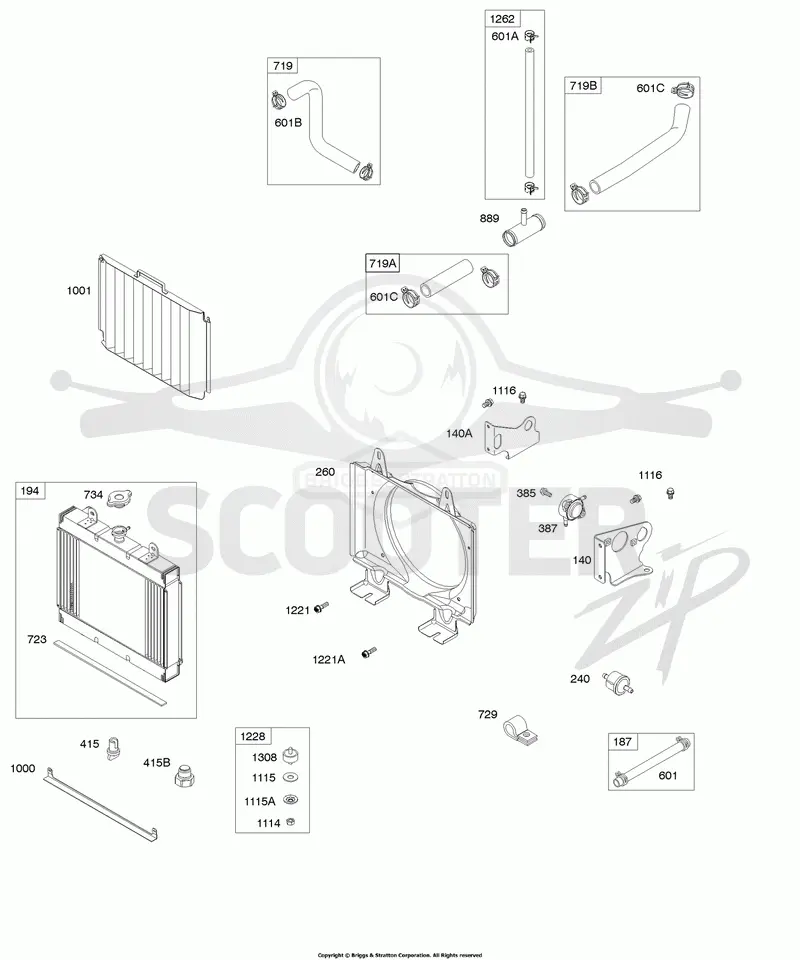 Radiator, Hoses, Shroud, Fuel Pump