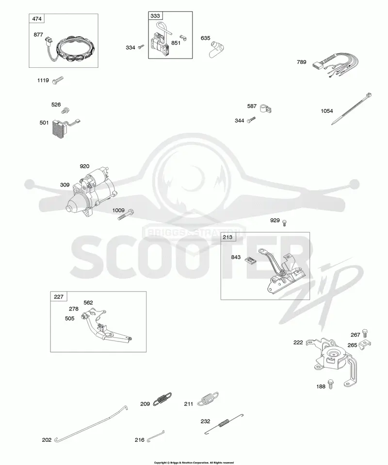 Alternator, Controls, Ignition, Springs