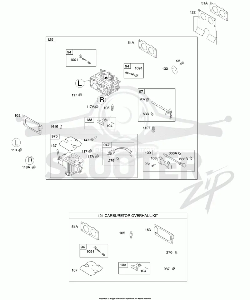 Carburetor, Carbuertor Overhaul Kit