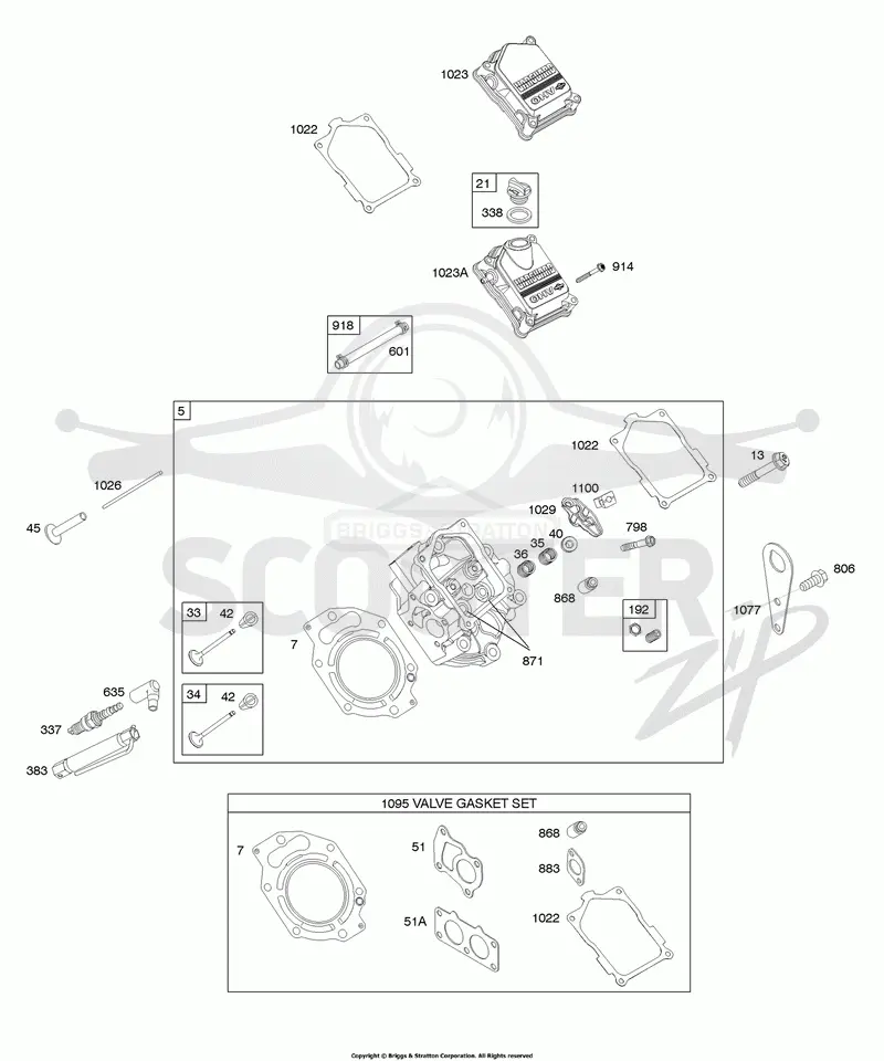 Cylinder Head, Valve Gasket Set, Valve Covers