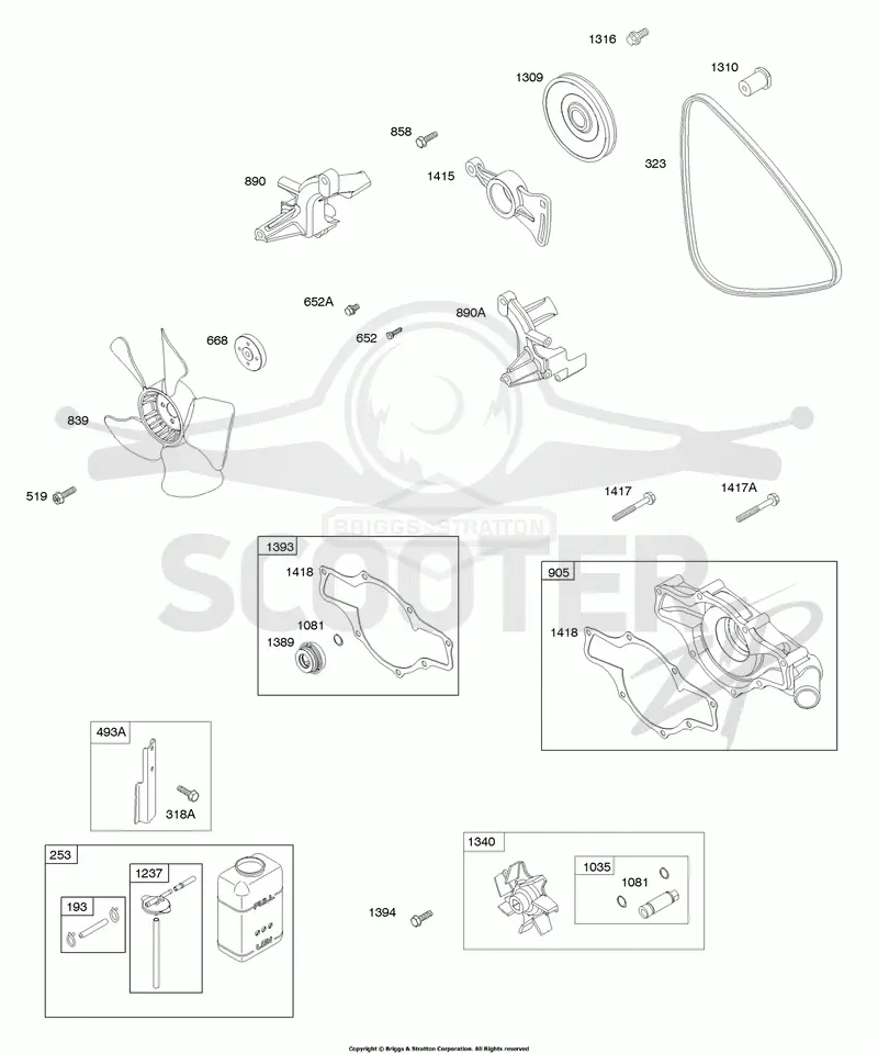 Radiator Fan, Water Pump, Vee-Belt