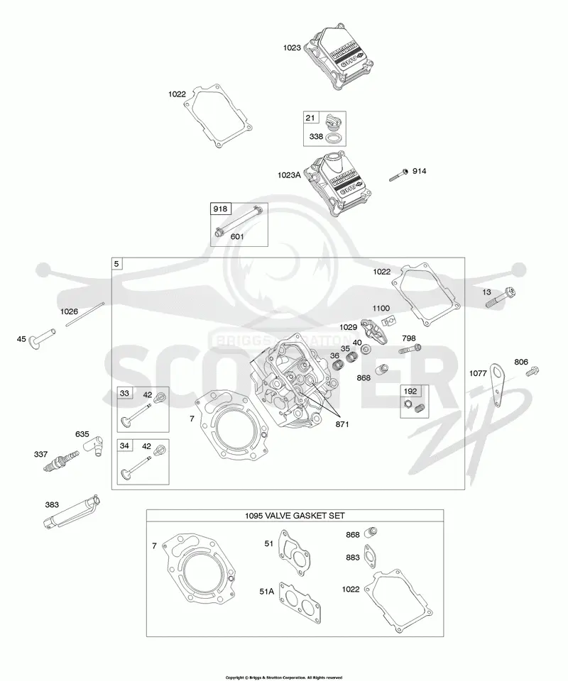Cylinder Head, Valve Covers, Valve Gasket Set