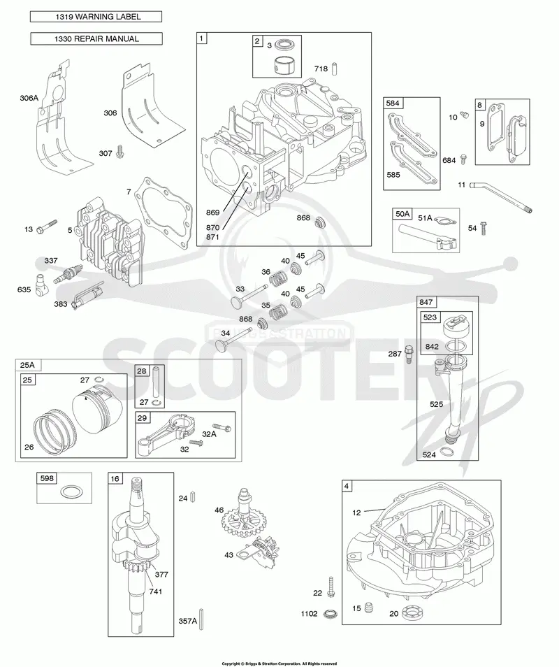 Camshaft, Crankshaft, Cylinder, Engine Sump, Lubrication, Piston Group, Valves