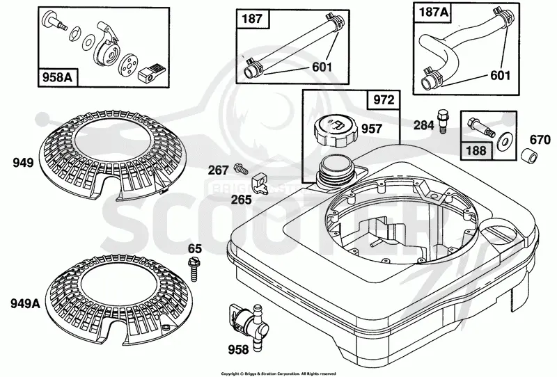 Fuel Tank Assy,Covers, Hoses
