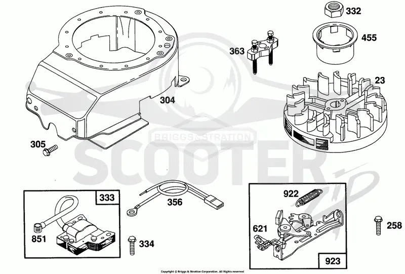 Blower Hsg, Flywheel, Brake
