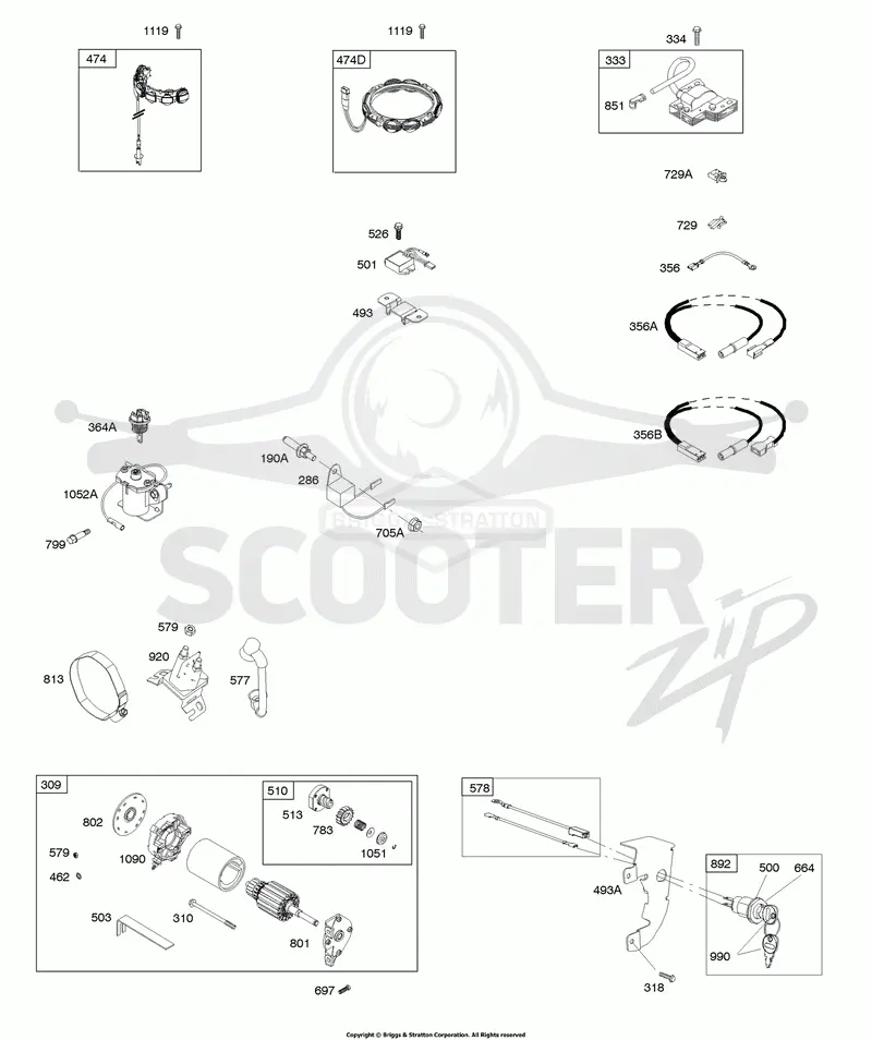 Ignition, Alternator, Electric Starter, Electrical