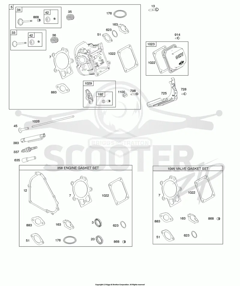 Cylinder Head, Gasket Set - Engine, Gasket Set - Valve
