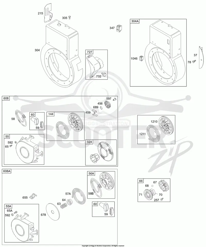 Blower Housing/Shrouds, Rewind
