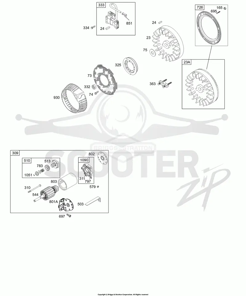 Electric Starter, Flywheel Group