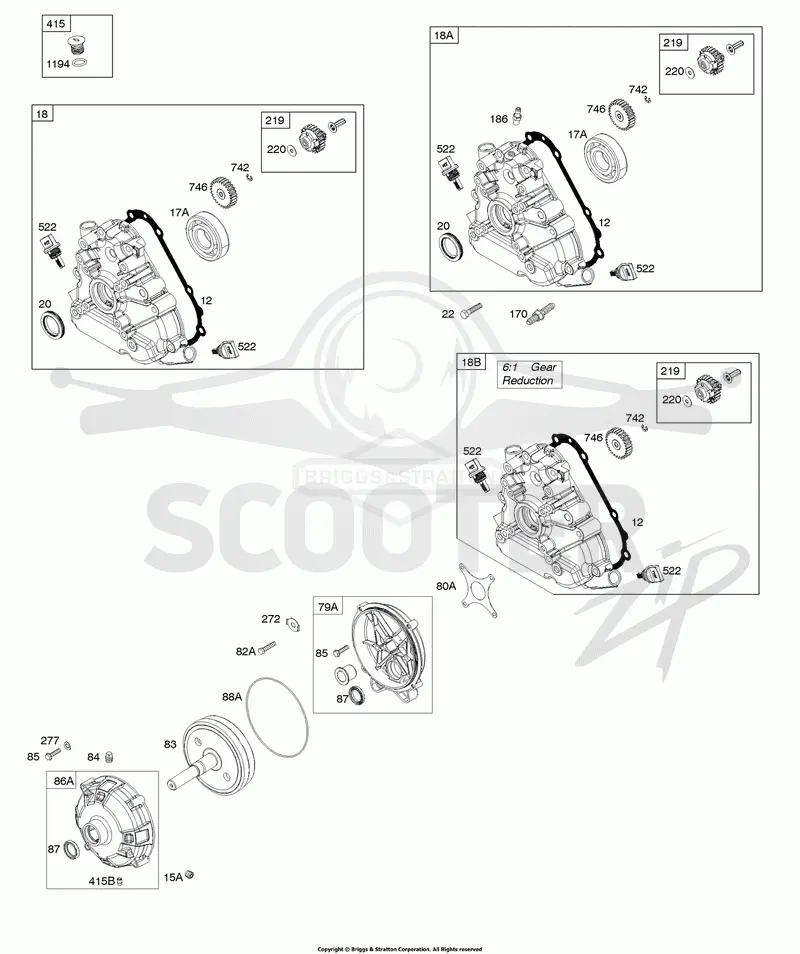 Crankcase Cover, Crankshaft