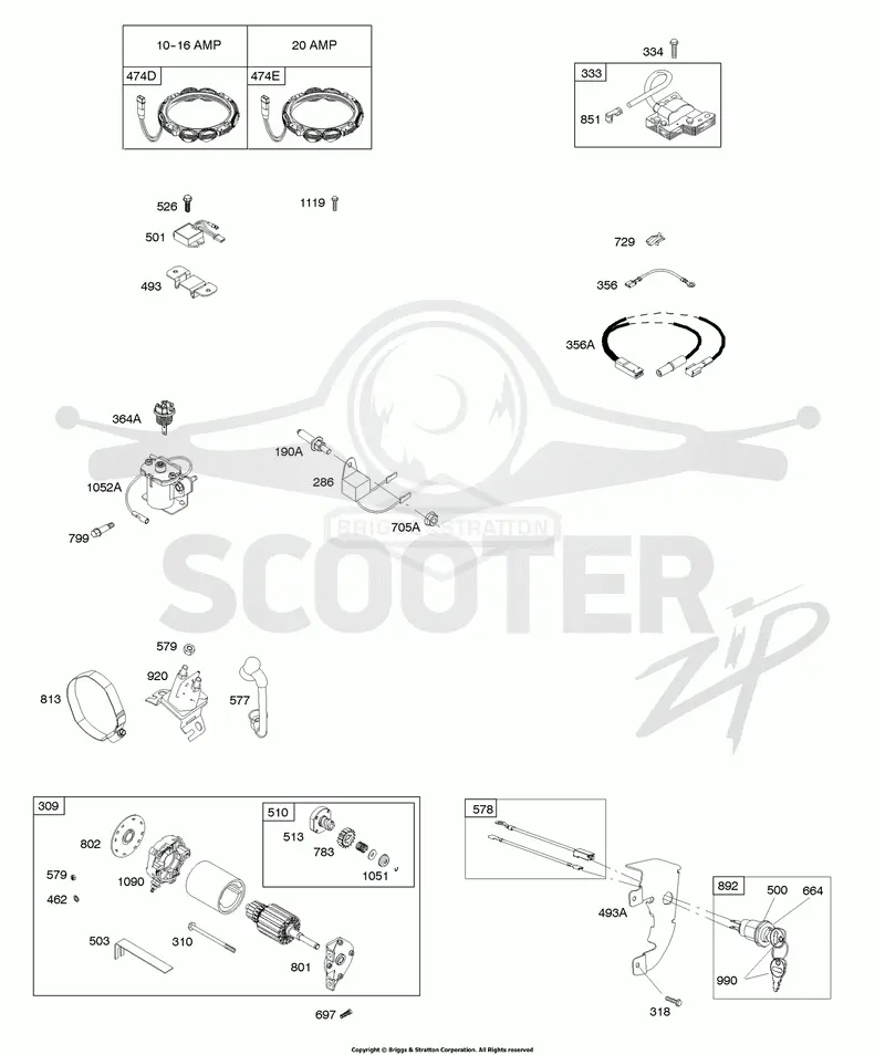 Alternator, Ignition, Electric Starter