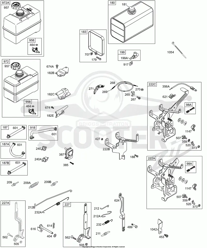 CONTROLS, SPRINGS, FUEL TANK/HOSES