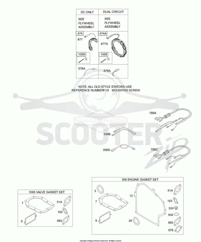 ALTERNATORS, WIRES, GASKETS