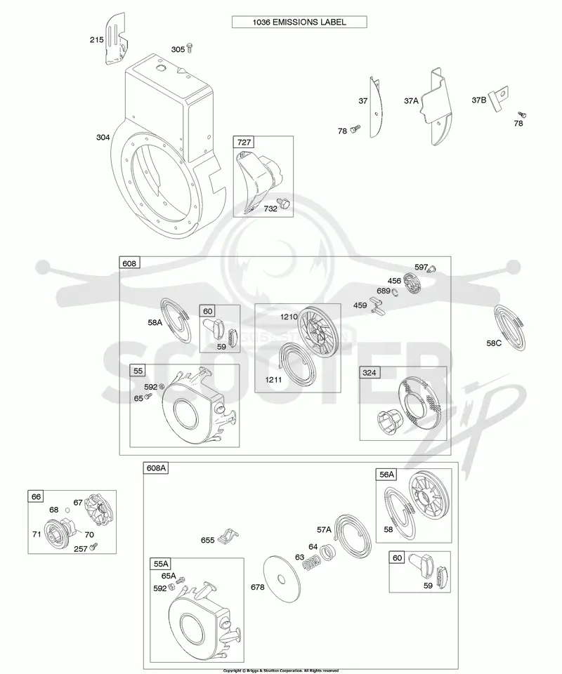 Blower Housing/Shrouds, Rewind