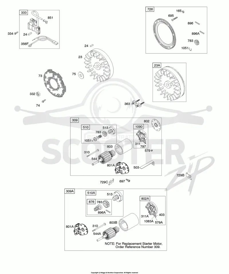 Electric Starter, Flywheel, Ignition