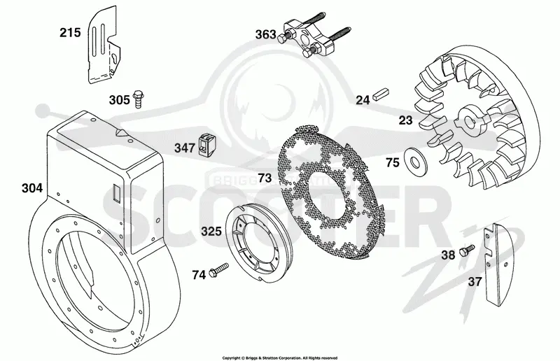 Blower Hsg, Flywheel,Screens