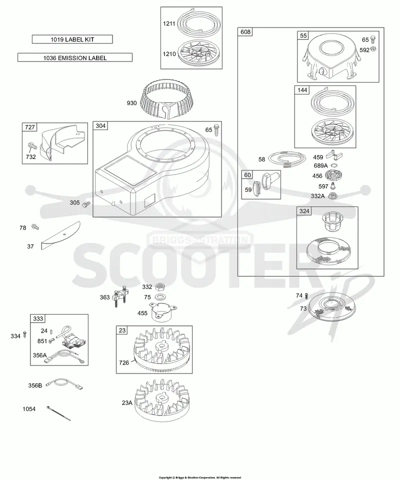 Armature, Flywheels, Blower, Rewind