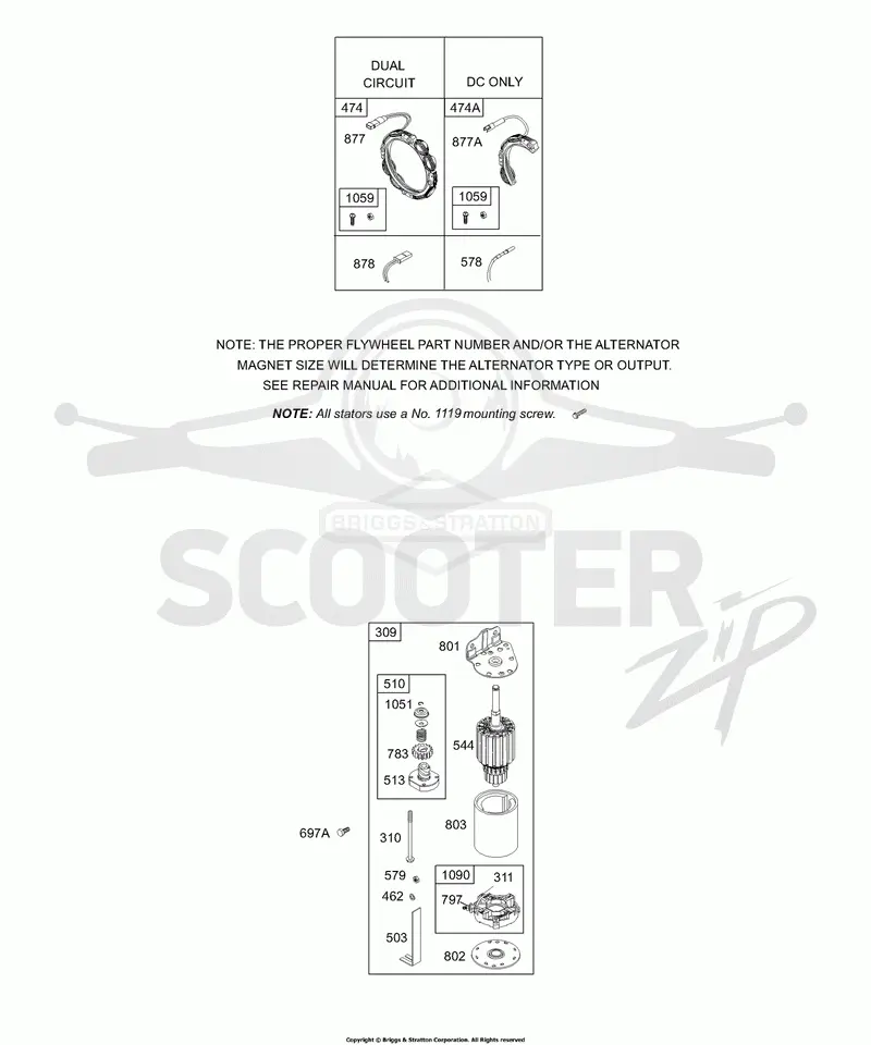 Electric Starter, Stator