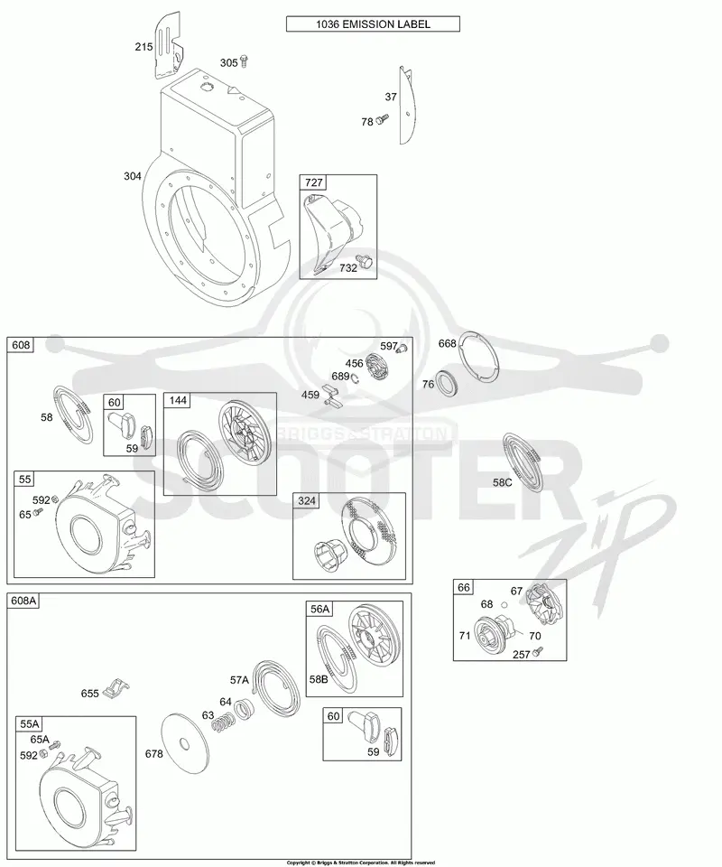 Blower Housing/Shrouds, Rewind
