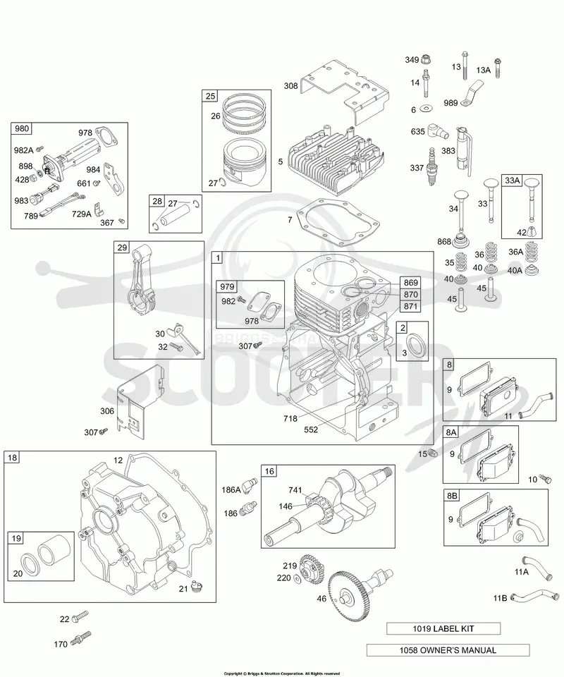 Cam-Crankshaft-Crankcase Cover/Sump, Cylinder Group-Head-Piston Group, Valves-Breather