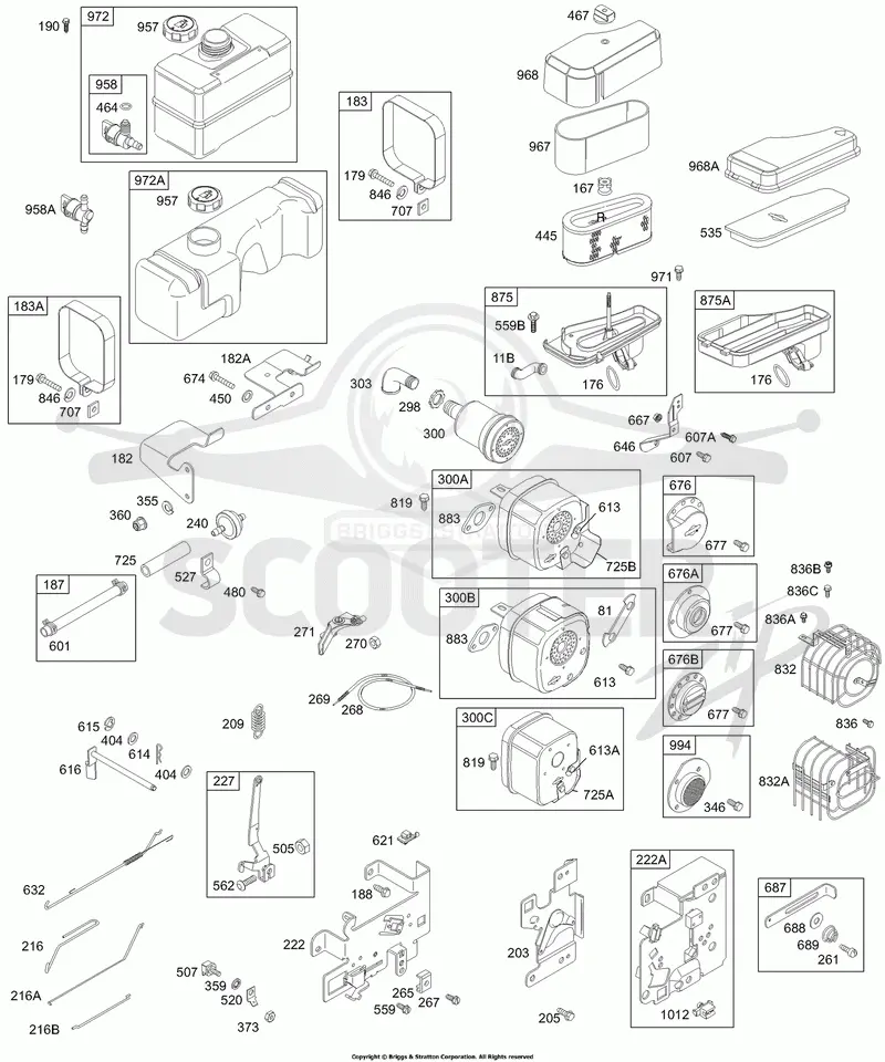 Controls, Fuel, Air Cleaner, Mufflers