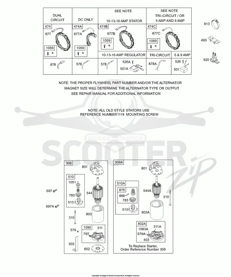 Alternator, Electric Starter
