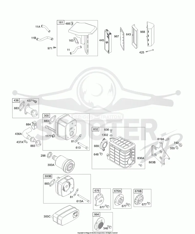 AIR CLEANER, MUFFLER