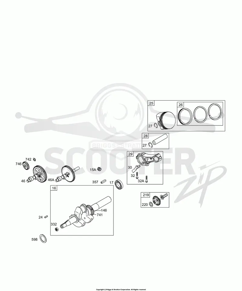 Cams, Crankshaft, Piston Group