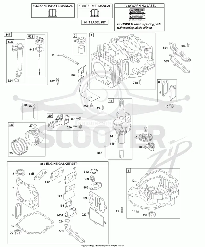 Camshaft, Crankshaft, Cylinder, Engine Sump, Lubrication, Piston Group