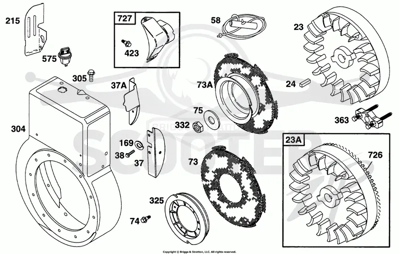 Blower Hsg,Flywheels,Screens