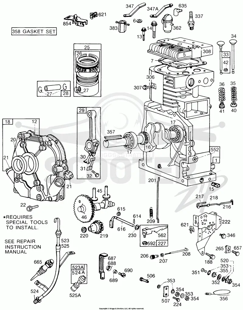 Cylinder,Crankcase,Controls