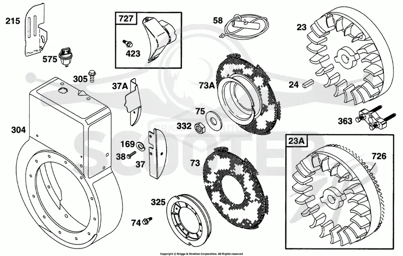 Blower Hsg,Flywheels,Screens