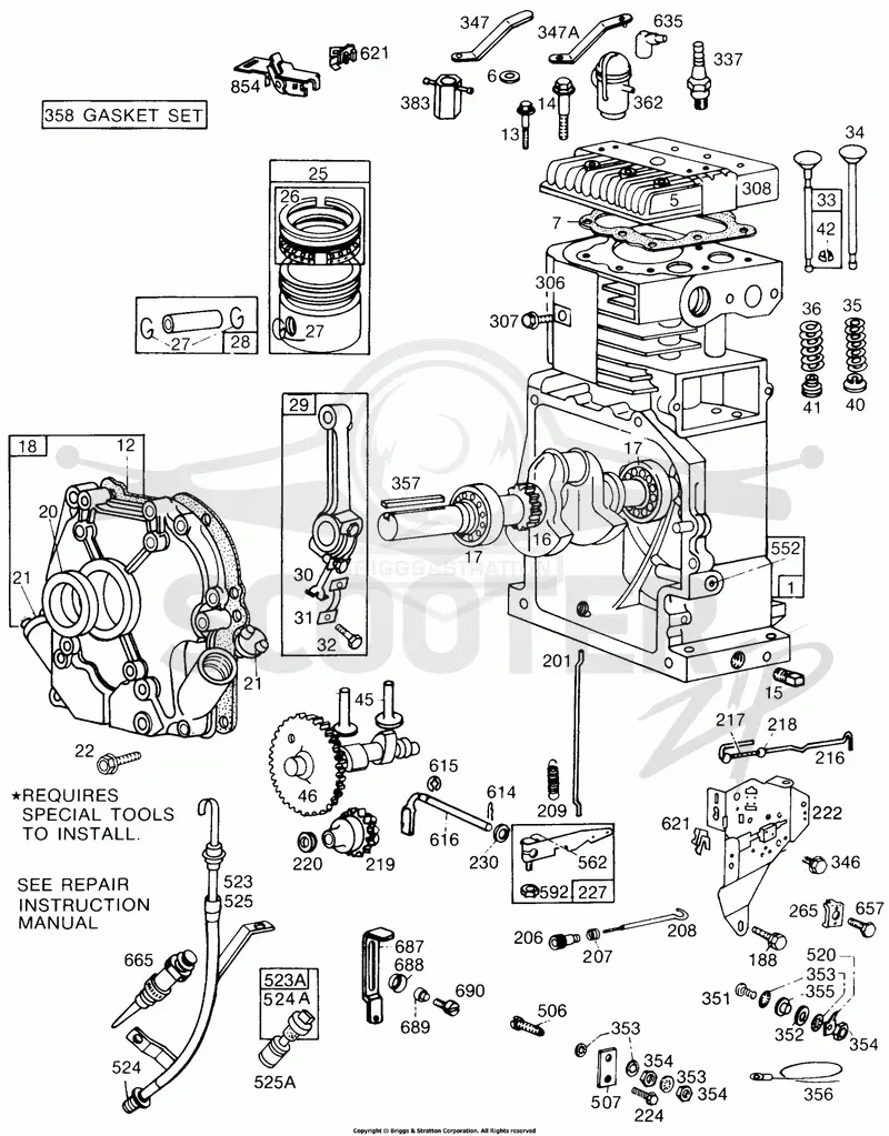 Cylinder,Crankcase,Controls