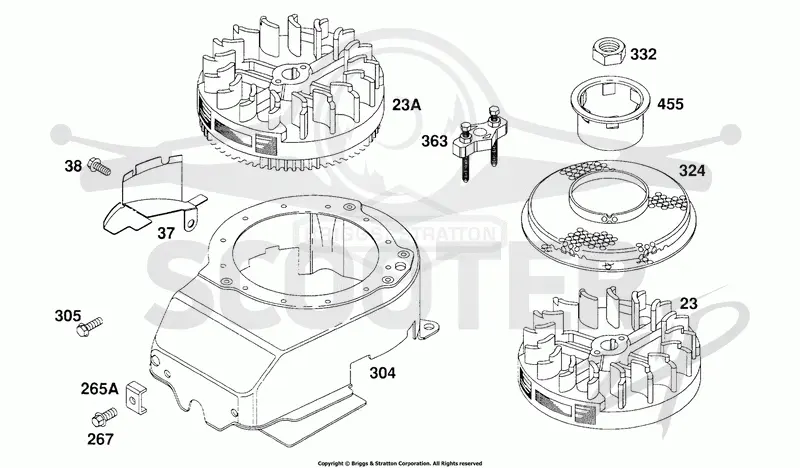 Blower Hsg, Flywheels