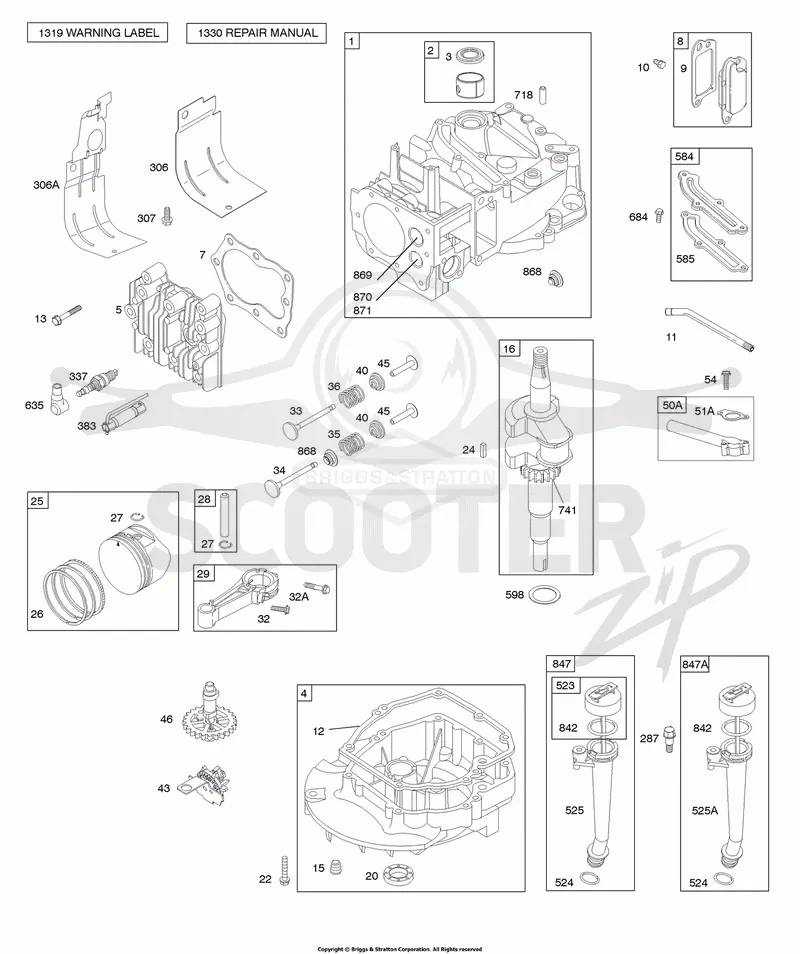 Camshaft, Crankshaft, Cylinder, Engine Sump, Lubrication, Pistion Group, Valves