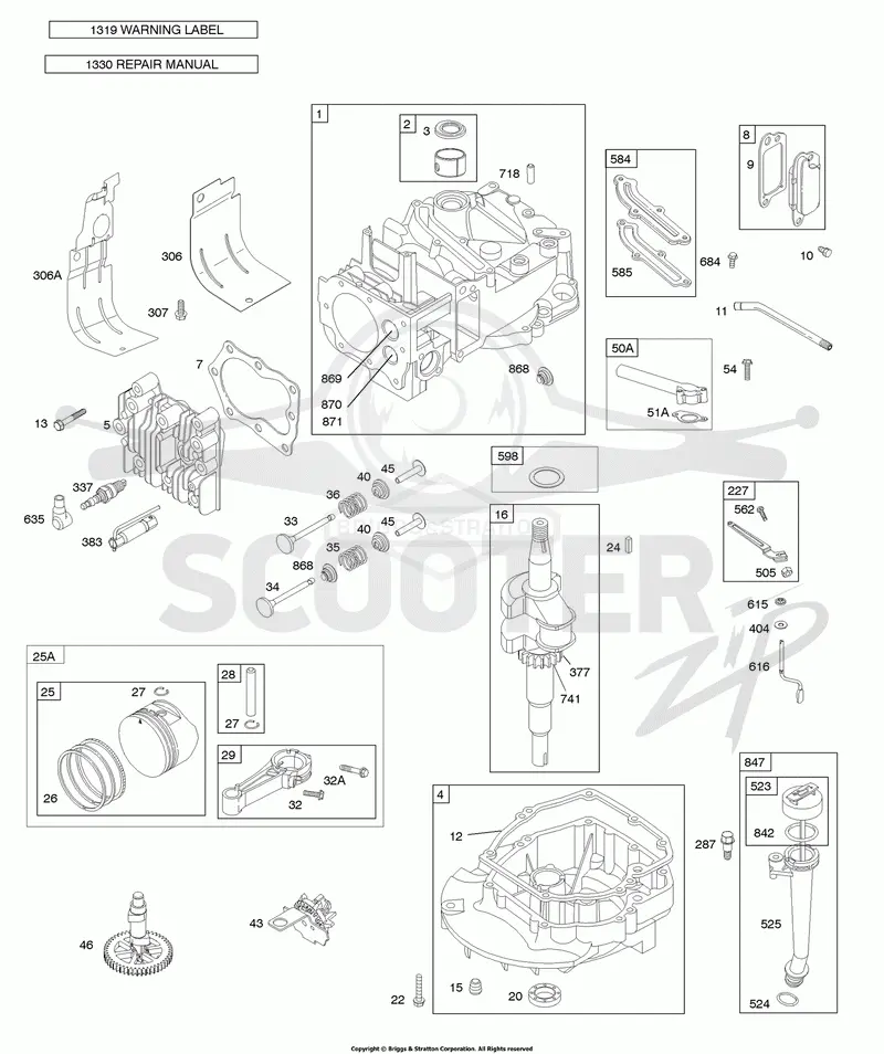 Camshaft, Crankshaft, Cylinder, Engine Sump, Lubrication, Piston Group, Valves
