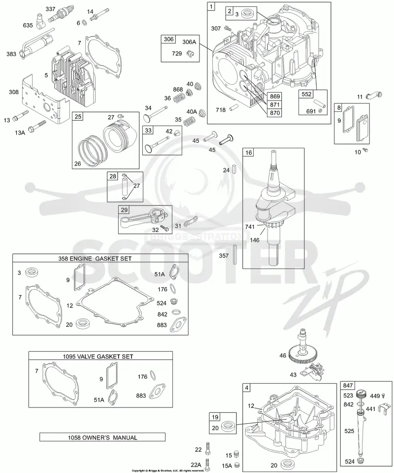 Cylinder, Crankshaft, Piston, Head, Engine, Valve Gasket, Sump, Oil
