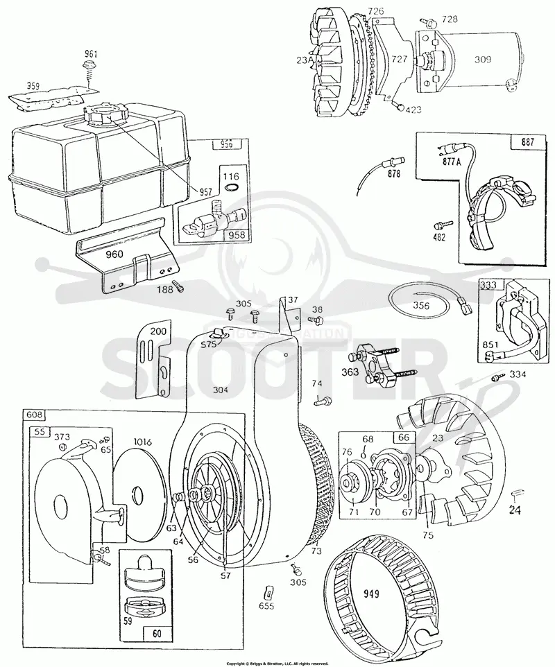 Blower Hsg,Rewind,Fuel Tank